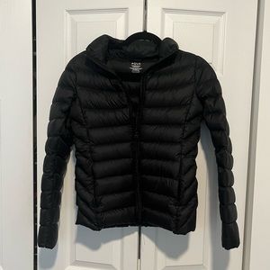 Aqua packable puffer coat